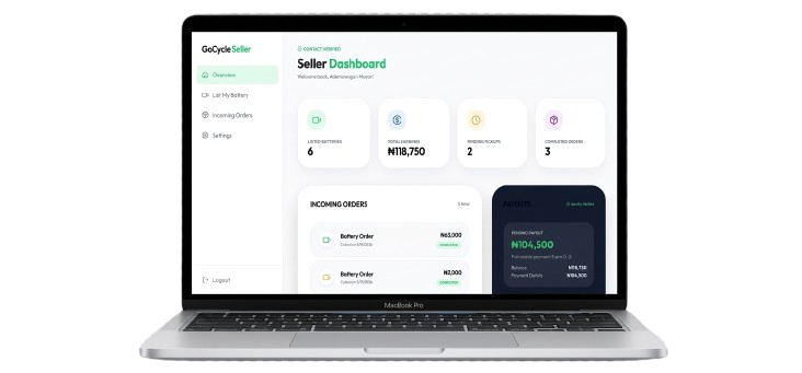 Go-cycle Seller Dashboard